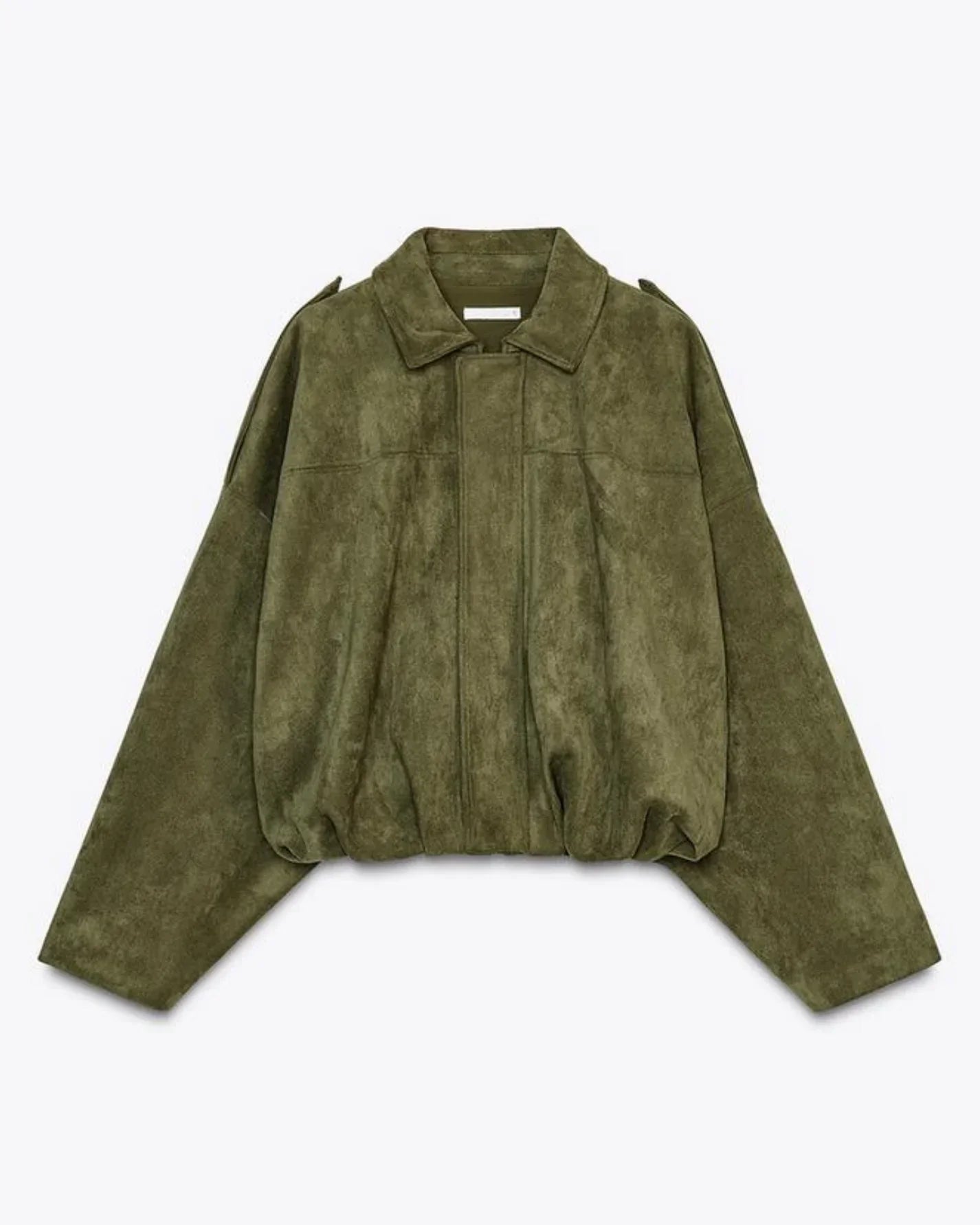 Suède Overshirt met Ritssluiting voor Dames