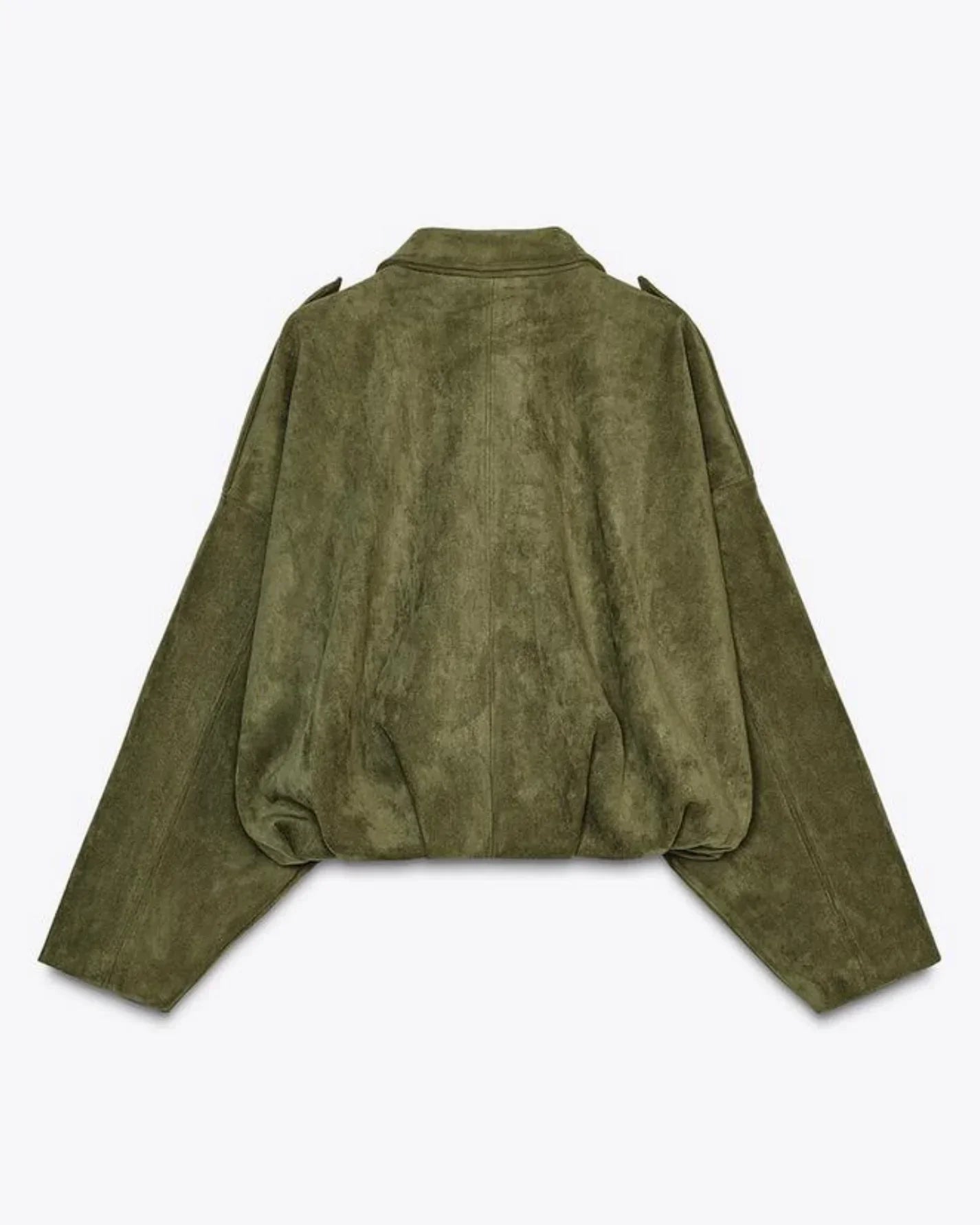 Suède Overshirt met Ritssluiting voor Dames
