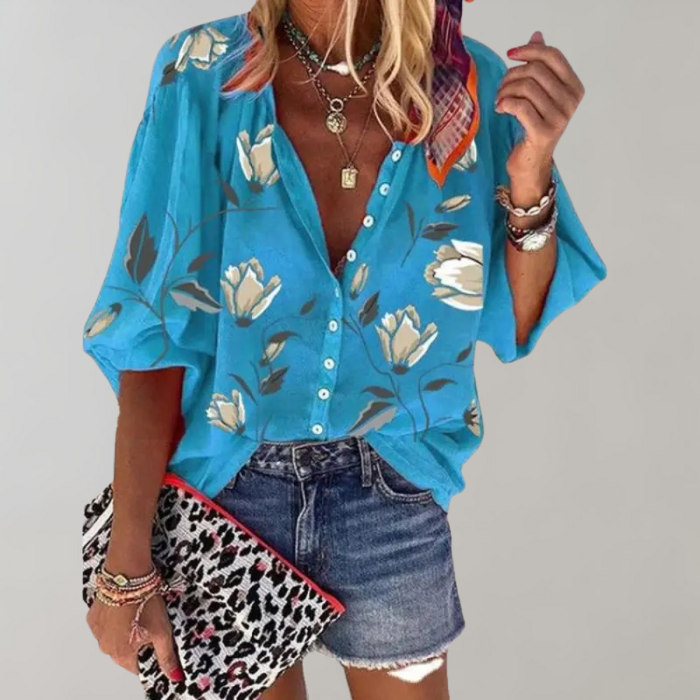 Madelief - Bloemen Blouse voor Dames Zomer