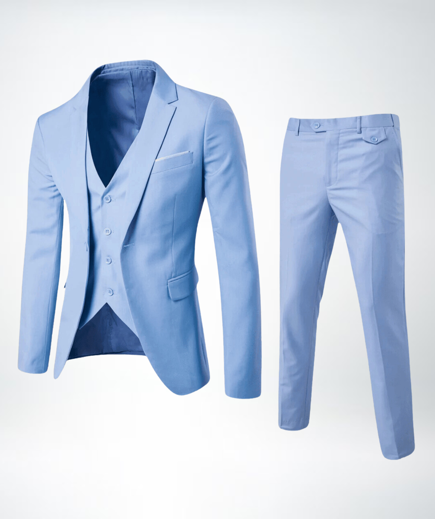 Slim Fit Driedelig Pak met Gilet voor Heren