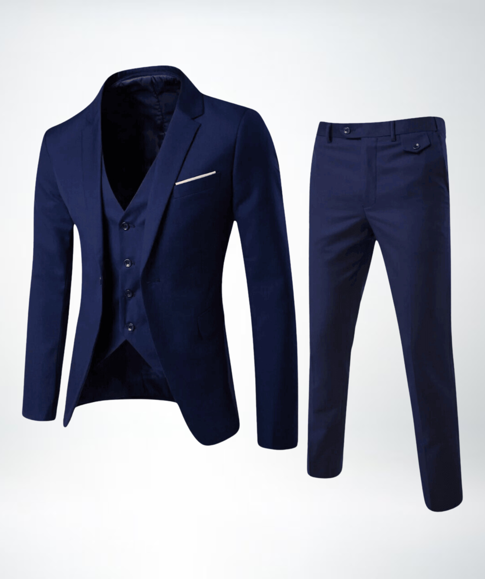 Slim Fit Driedelig Pak met Gilet voor Heren