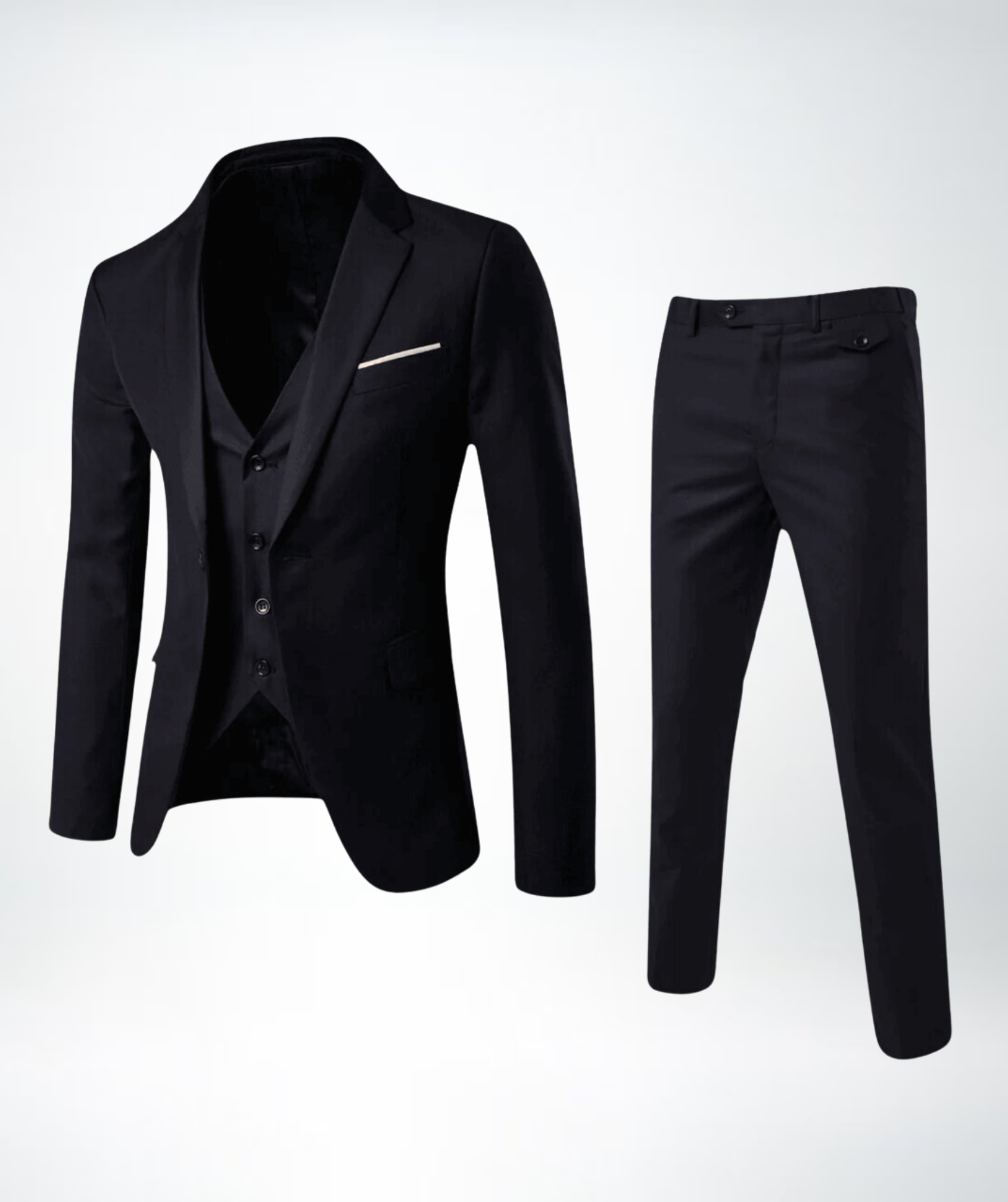 Slim Fit Driedelig Pak met Gilet voor Heren