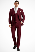 Slim Fit Driedelig Pak met Reverskraag voor Heren