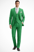 Slim Fit Driedelig Pak met Reverskraag voor Heren