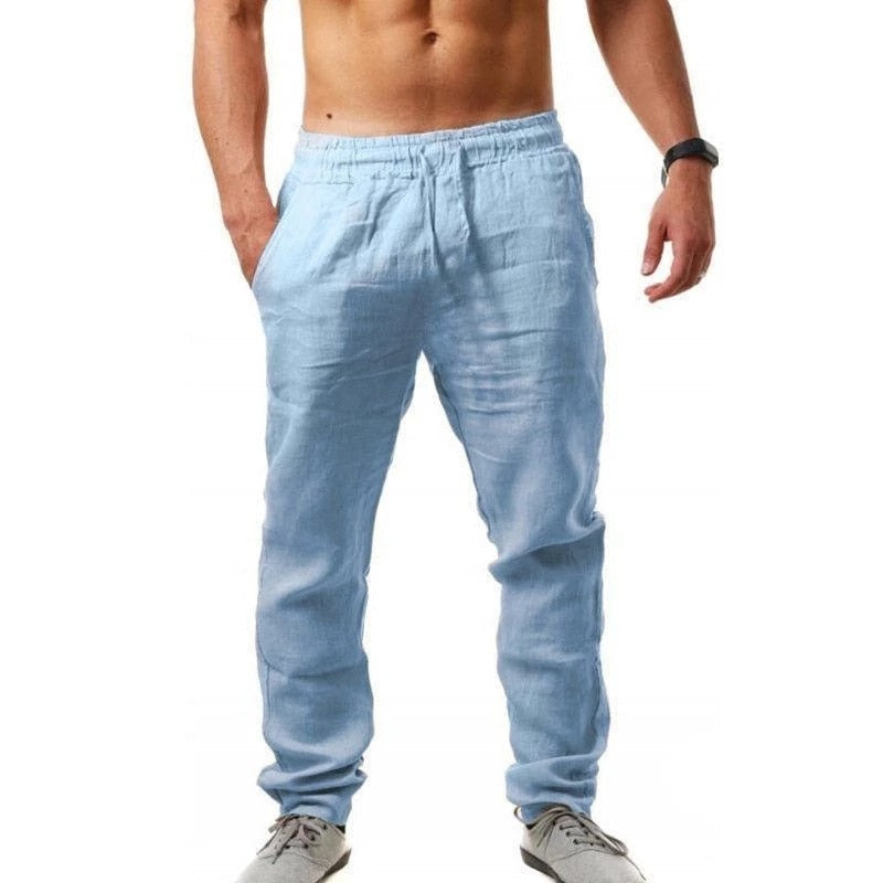 Linnen Rechte Pantalon voor Heren