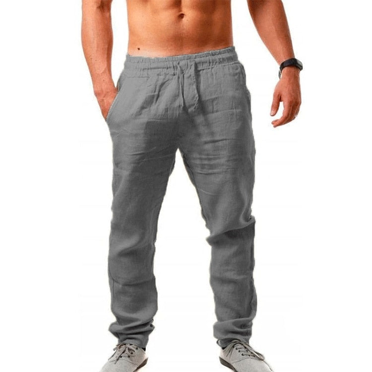 Linnen Rechte Pantalon voor Heren