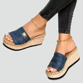 Platform Sandalen met Woven Detail voor Dames
