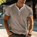 Henley Korte Mouwen Shirt voor Heren
