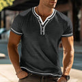 Henley Korte Mouwen Shirt voor Heren