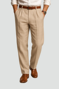 Linnen Rechte Pantalon voor Heren