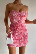 Strapless Bloemenjurk met A-Lijn voor Dames