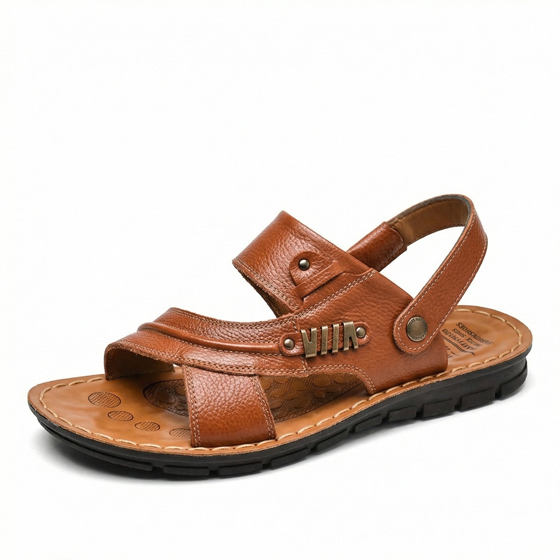 Giulio | Open Teen Sandalen met Verstelbare Gespen voor Heren