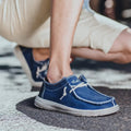 Geweven Lace-Up Loafers voor Heren