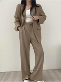 Sophia | Double-Breasted Blazer met Wide Leg Pantalon voor Dames