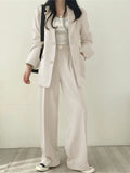 Sophia | Double-Breasted Blazer met Wide Leg Pantalon voor Dames