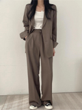 Sophia | Double-Breasted Blazer met Wide Leg Pantalon voor Dames