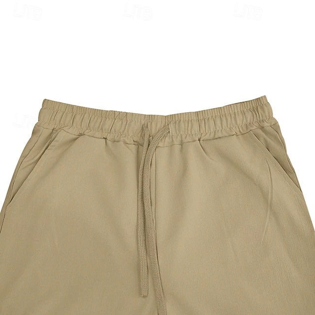Linnen Rechte Pijp Pantalon met Trekkoord voor Heren