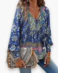 V-Hals Bloemen Blouse voor Dames