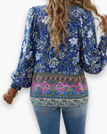 V-Hals Bloemen Blouse voor Dames