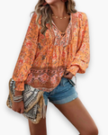 V-Hals Bloemen Blouse voor Dames