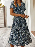 Polka Dot Shirt Dress met Trekkoord voor Dames