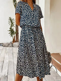 Polka Dot Shirt Dress met Trekkoord voor Dames