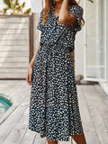 Polka Dot Shirt Dress met Trekkoord voor Dames