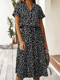 Polka Dot Shirt Dress met Trekkoord voor Dames