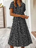 Polka Dot Shirt Dress met Trekkoord voor Dames
