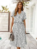 Polka Dot Shirt Dress met Trekkoord voor Dames