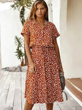 Polka Dot Shirt Dress met Trekkoord voor Dames