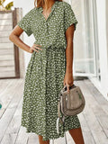 Polka Dot Shirt Dress met Trekkoord voor Dames