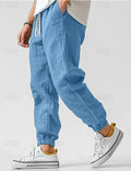 Linnen Relaxed Fit Joggingbroek voor Heren