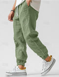 Linnen Relaxed Fit Joggingbroek voor Heren