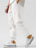 Linnen Relaxed Fit Joggingbroek voor Heren
