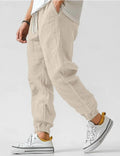 Linnen Relaxed Fit Joggingbroek voor Heren