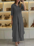 Linnen Button-Down Maxi Jurk voor Dames