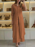Linnen Button-Down Maxi Jurk voor Dames
