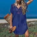 V-Hals Strandjurk met Kantdetail voor Dames