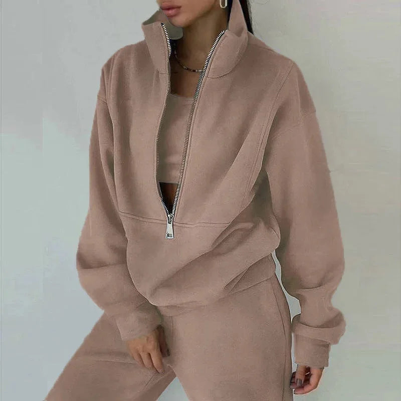 Noor | Half-Zip Fleece Lounge Set voor Dames