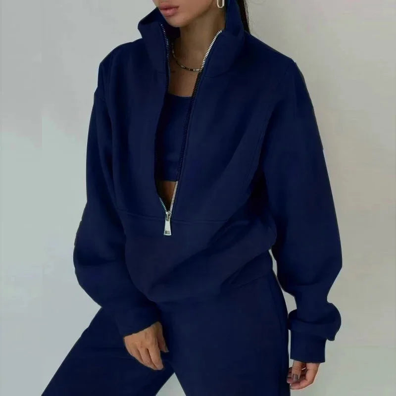 Noor | Half-Zip Fleece Lounge Set voor Dames