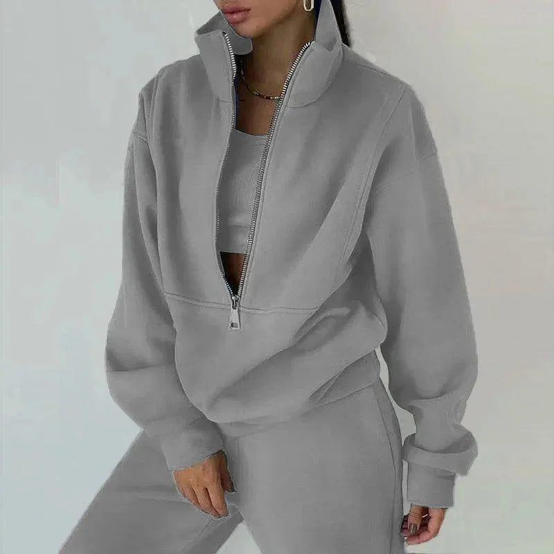 Noor | Half-Zip Fleece Lounge Set voor Dames