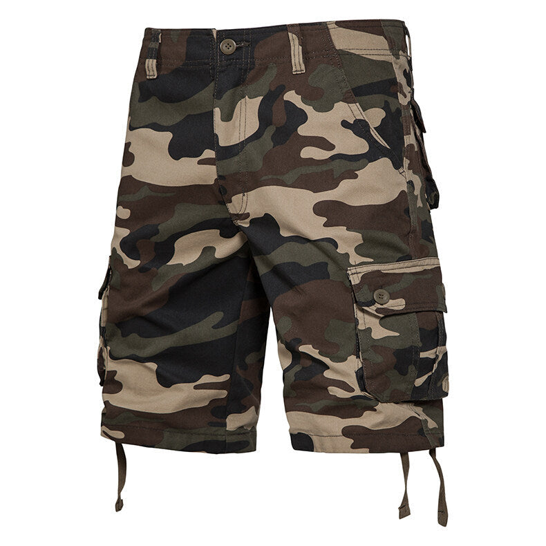 Camo Cargo Korte Broek met Flap-Zakken voor Heren