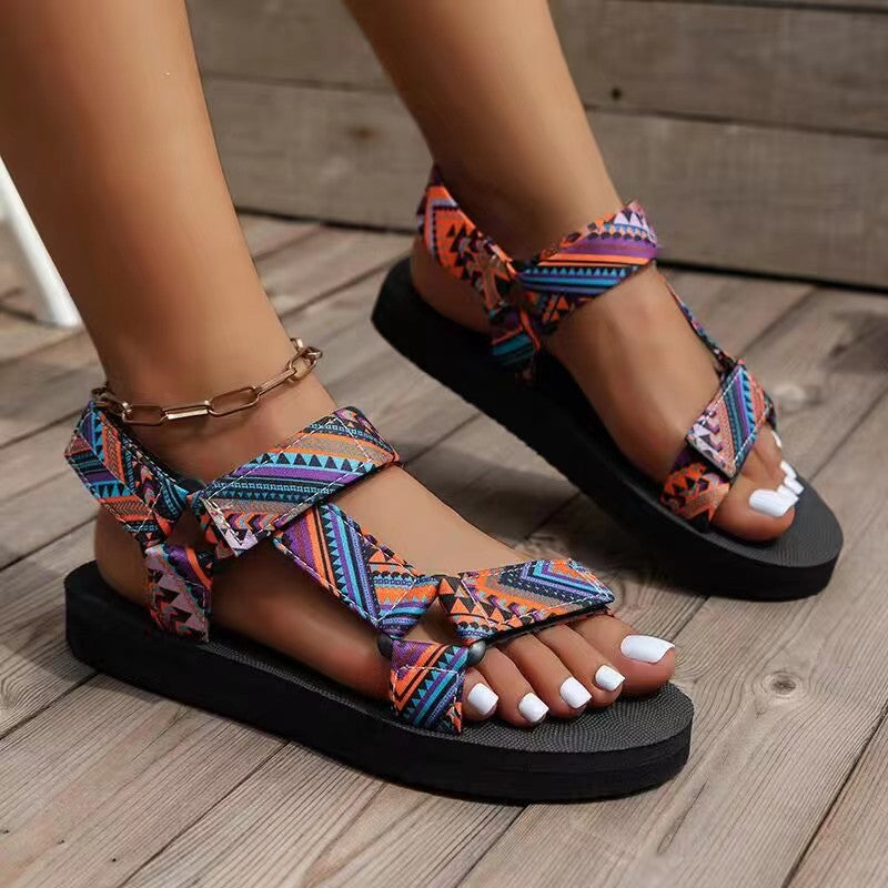 Yvette | Open Teen Sandalen met Verstelbare Bandjes voor Dames
