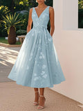 Mouwloze Maxi Jurk met V-Hals en Bloemenprint voor Dames