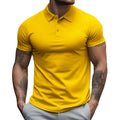 Korte Mouwen Poloshirt met Verborgen Knoopsluiting voor Heren