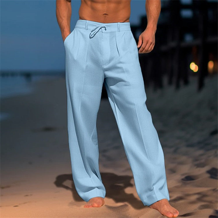 Linnen Relaxed Fit Chino voor Heren