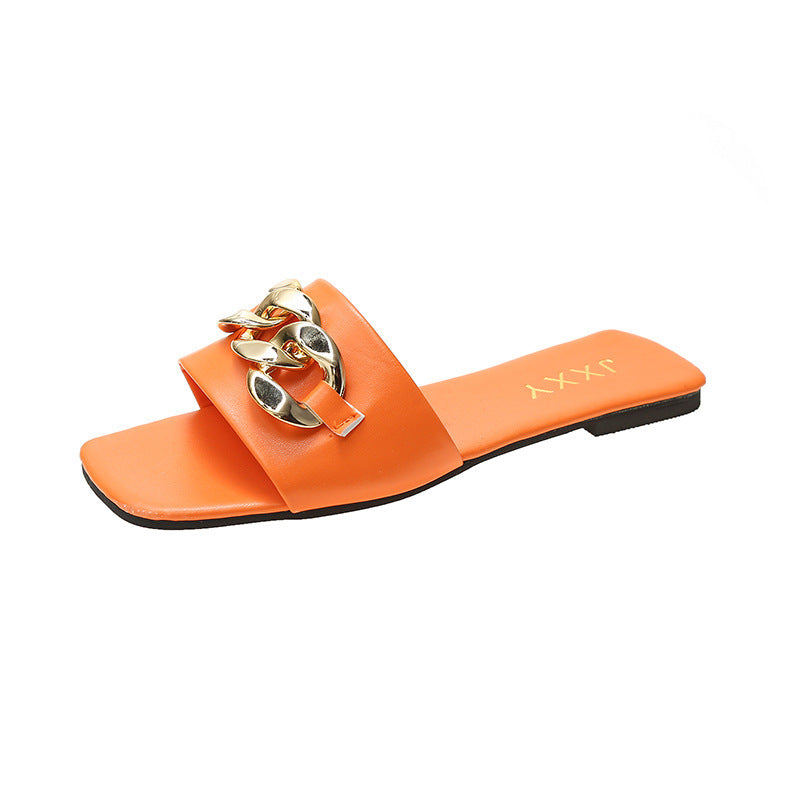 Alice | Open Teen Muiltjes met Ketting Detail voor Dames