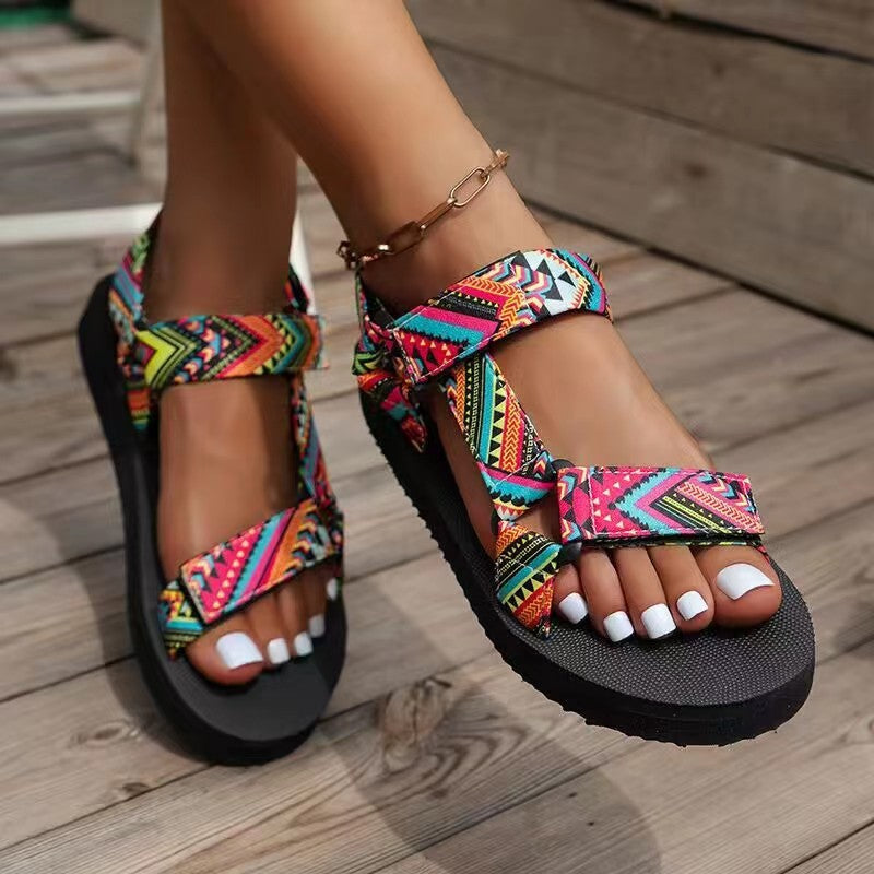 Yvette | Open Teen Sandalen met Verstelbare Bandjes voor Dames
