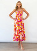 Talia | Bloemen Maxi Jurk met Elastische Taille Boho voor Dames
